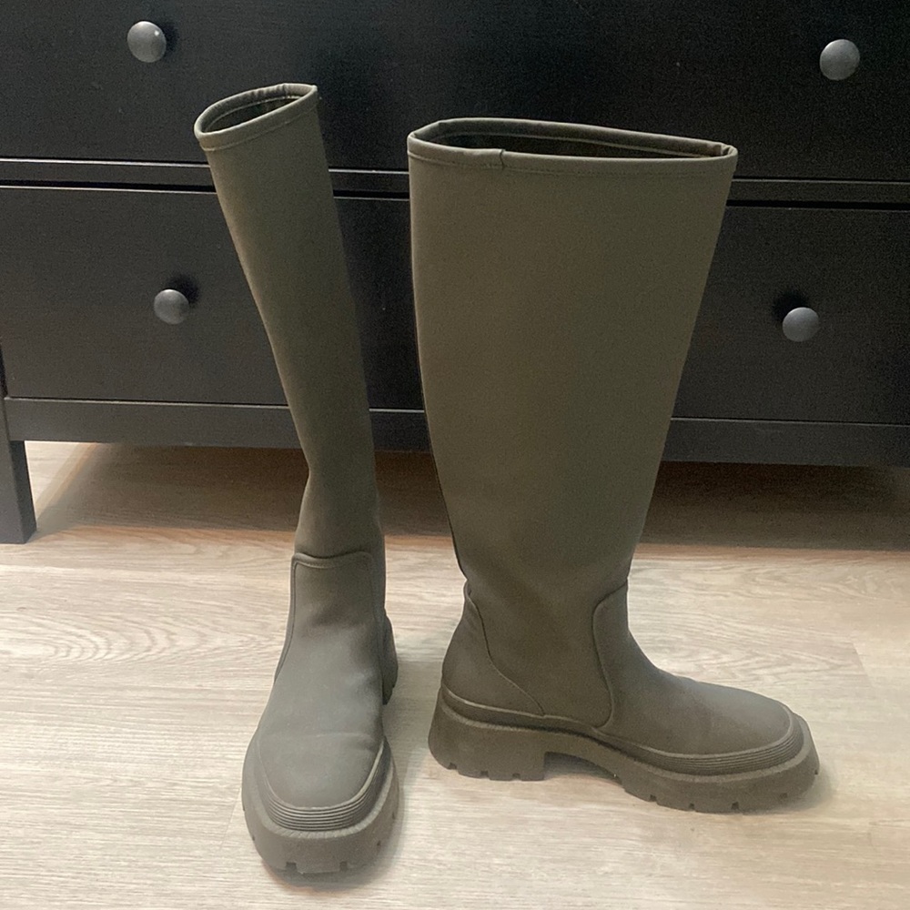 Zara Tall Combat Boots - Size 7